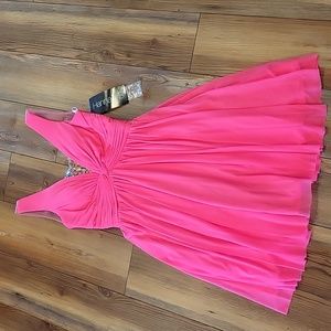 🆕 Hannah S neon pink dress